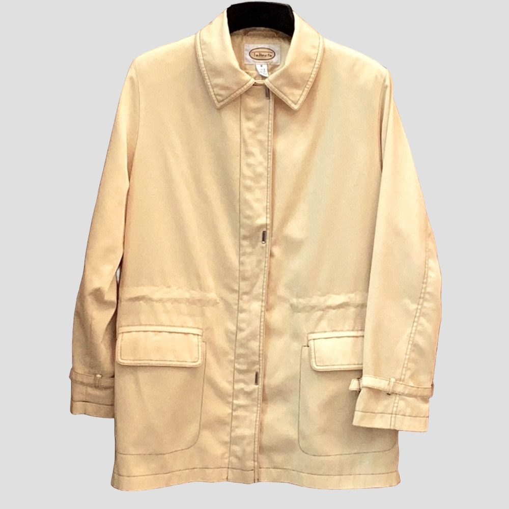 Talbots pastel yellow trench coat style spring jacket. Women’s size medium